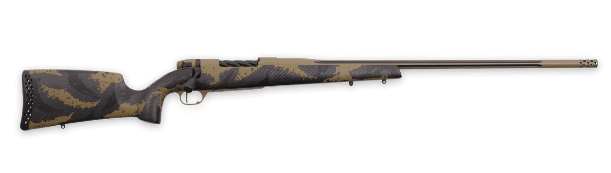 Weatherby Mark V Apex 25 Creedmoor 22" 4+1 Bolt-Action Rifle - Coyote Tan/Graphite Black Cerakote