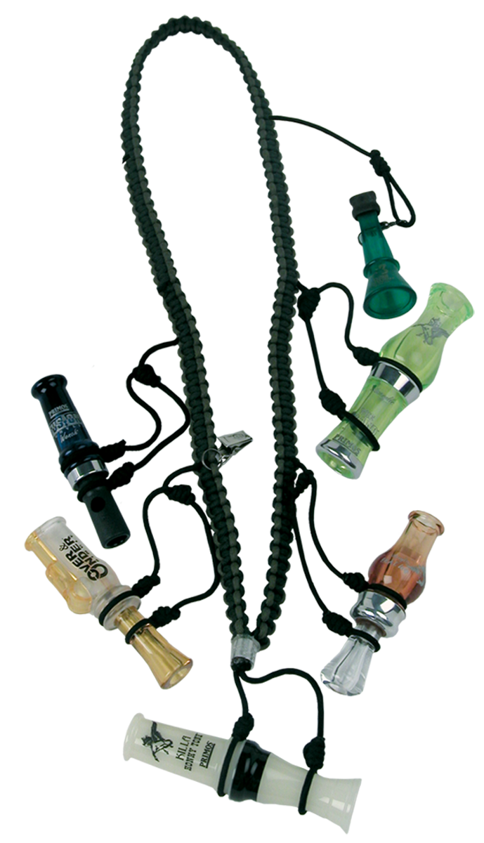 Primos 69628 Waterfowler's 5-Call Lanyard - Black Nylon