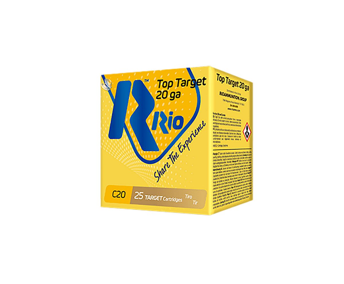 Rio Ammunition Top Target 20 Gauge 2.75" 7/8 oz 7.5 Shot 25 Rd - Box or Case
