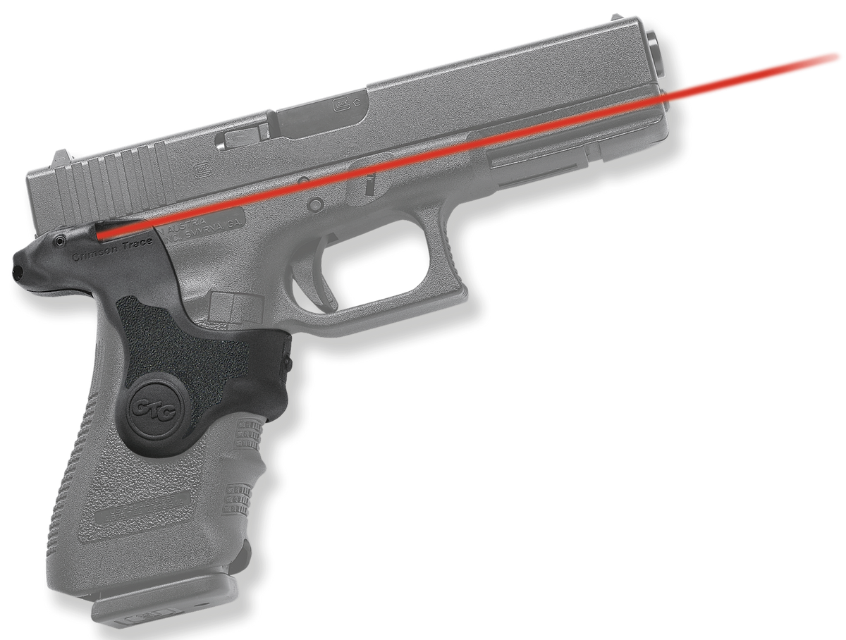 Crimson Trace LG-417 Lasergrips Red Laser Sight for Glock Gen 3 17/17L/19/22/23/31/32/34/35/37/38 Black Polymer