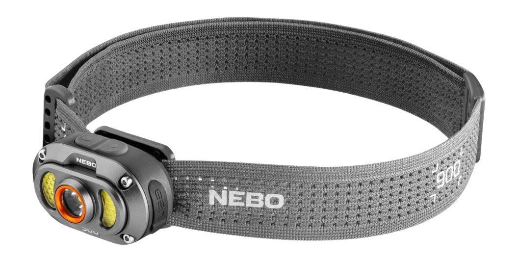 NEBO Mycro 900+ Rechargeable 900 Lumen Headlamp - Gray Aluminum