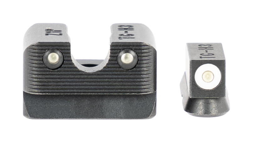 TruGlo Tritium Pro CZ 75 Green Tritium White Outline 3-Dot Night Sight Set - Black Nitride