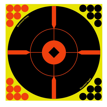 Birchwood Casey Shoot-N-C 8" Bullseye BMW Self-Adhesive Reactive Paper Target - 6 Pack