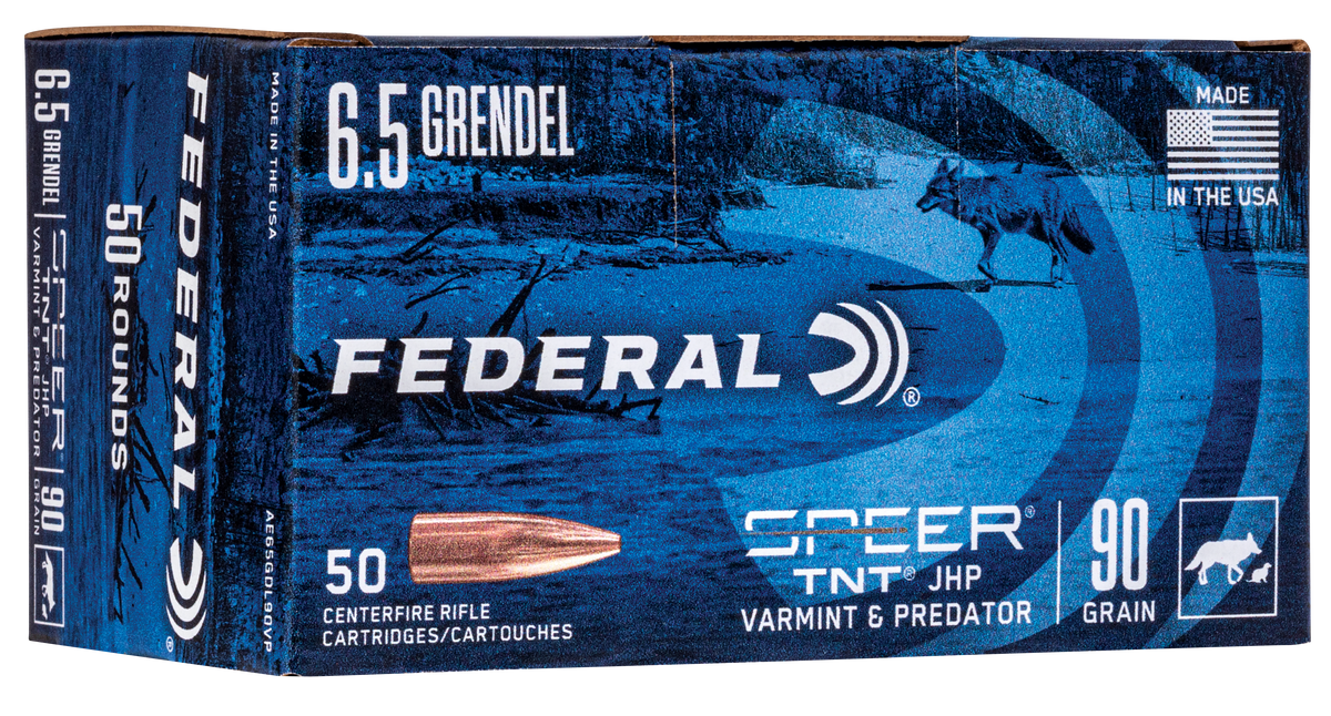 Federal American Eagle Varmint & Predator 6.5 Grendel 90gr Jacketed Hollow Point 50 Rounds - Box or Case