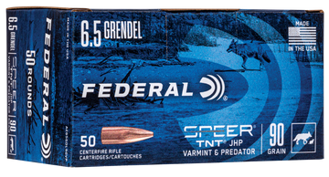 Federal American Eagle Varmint & Predator 6.5 Grendel 90gr Jacketed Hollow Point 50 Rounds - Box or Case