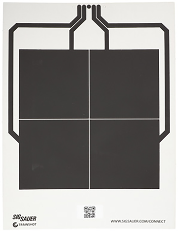 Sig Sauer SCT356 T300 Replacement 4 Square Hanging Target - Black/White