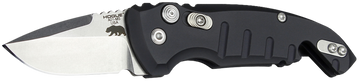 Hogue A01-Microswitch 1.95" Folding Automatic Drop Point 154CM Matte Black Aluminum