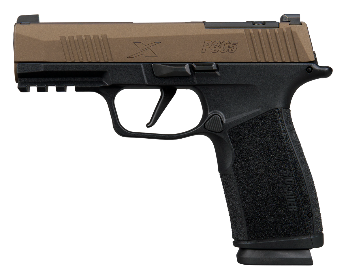 Sig Sauer P365 XMacro 9mm Luger 17+1 3.70" Striker-Fired Pistol - Freedom Engraved Bronze Cerakote