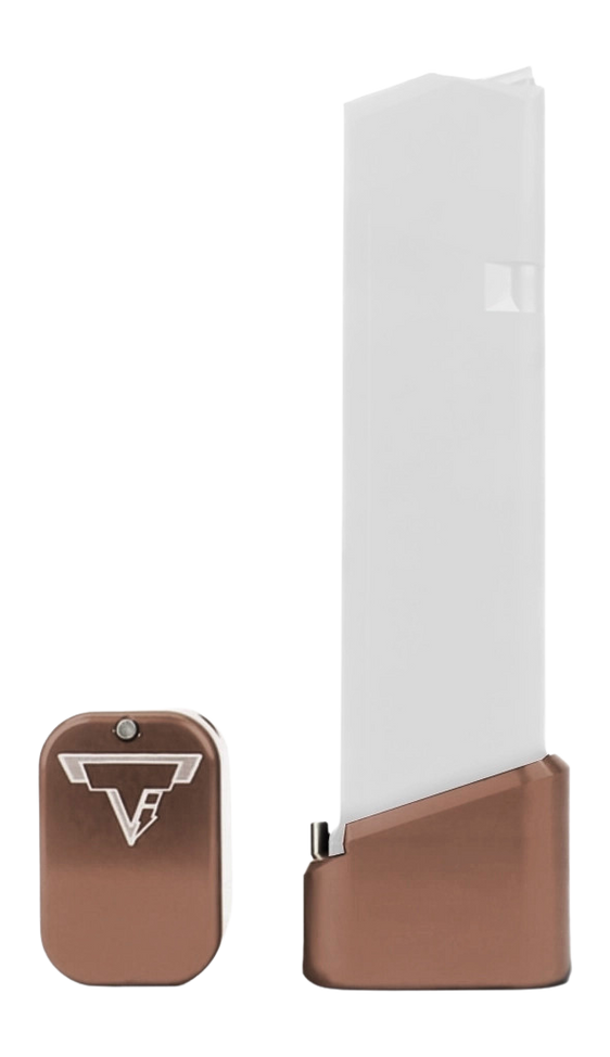 Taran Tactical Firepower Base Pad Kit Glock 17/22 +5/+6 Rounds Coyote Bronze Aluminum