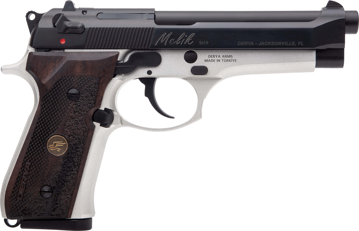 Derya Firearms Melik 9mm Luger 4.90" 17+1 DA/SA Semi-Auto Pistol - Two Tone