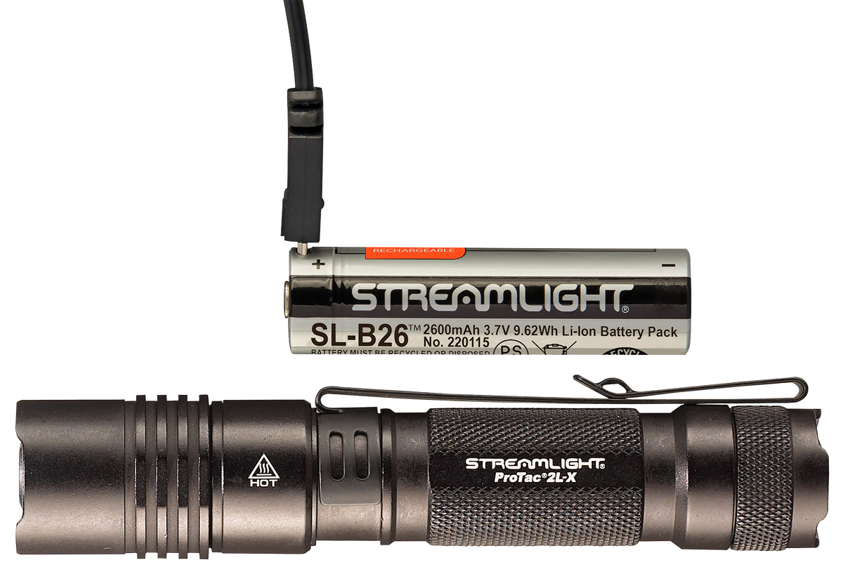 Streamlight ProTac 2L-X USB Flashlight 40/500 Lumens White LED - Black Anodized