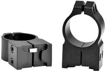 Warne 2R7M Maxima 1\" High 2-Piece Matte Black Steel Scope Rings - Ruger M77/Hawkeye/Super Redhawk