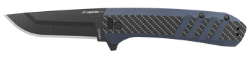 Outdoor Edge Razor VX4 3" Folding Plain Carbon Fiber/Blue G10 EDC Knife
