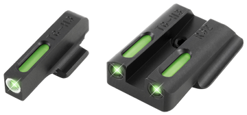 TruGlo TFX Ruger LC9/9S/380 Tritium Fiber Optic 3-Dot Night Sight Set - Black Nitride