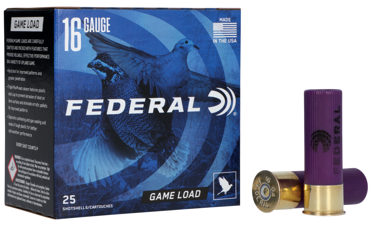 Federal Game-Shok Upland 16 Gauge 2.75" 1 oz 8 Shot Shotshells - Box or Case
