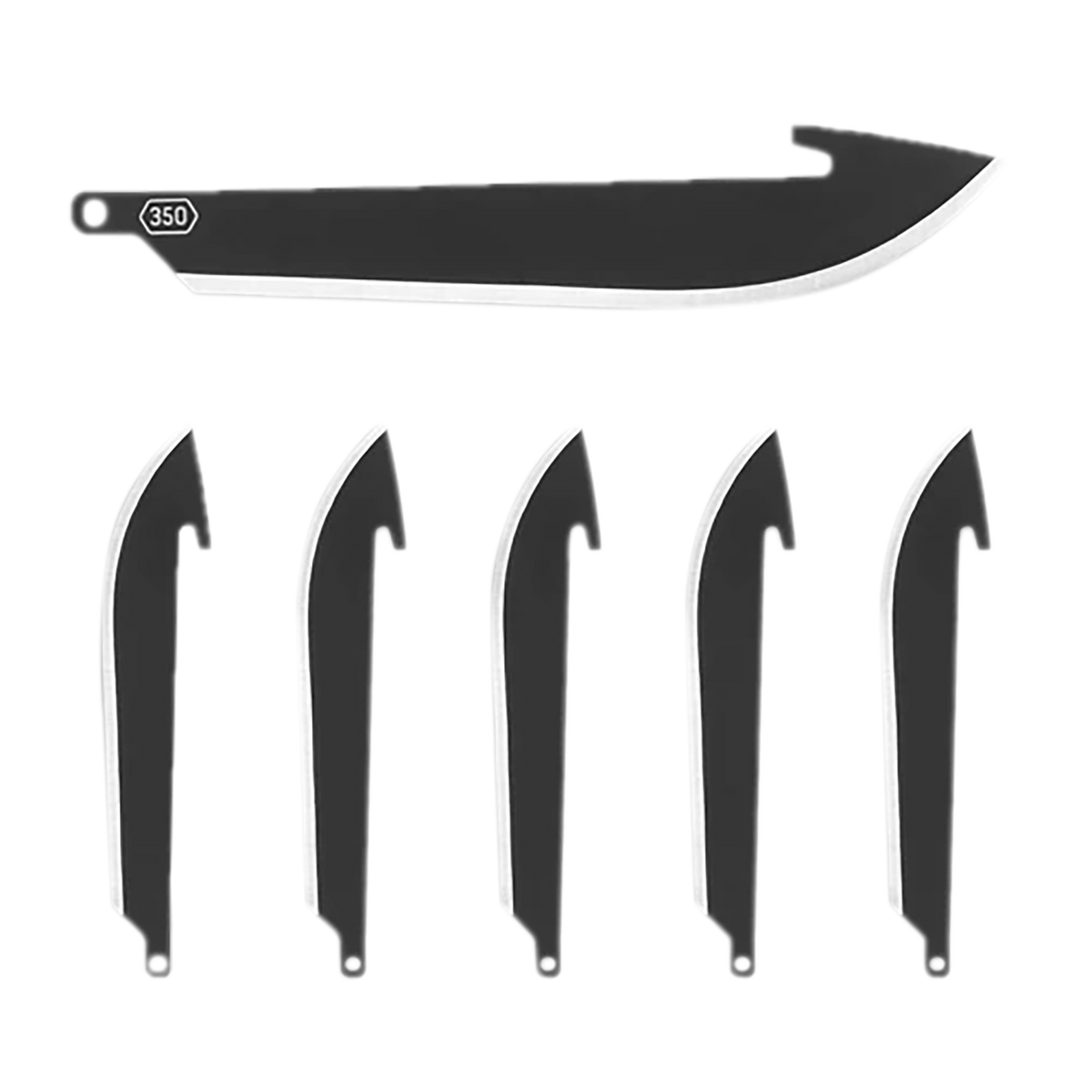 Outdoor Edge RR35K6C 3.50" Drop Point Plain 420J2 SS Replacement Blades - 6 Pack