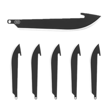 Outdoor Edge RR35K6C 3.50" Drop Point Plain 420J2 SS Replacement Blades - 6 Pack