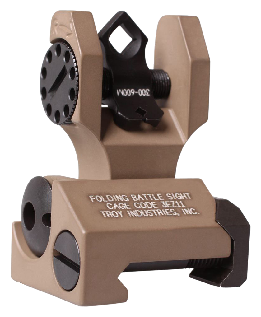 Troy Industries Rear Folding BattleSight Dioptic Flat Dark Earth for AR-15