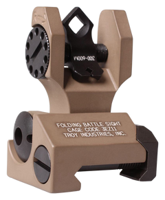 Troy Industries Rear Folding BattleSight Dioptic Flat Dark Earth for AR-15
