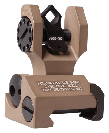 Troy Industries Rear Folding BattleSight Dioptic Flat Dark Earth for AR-15