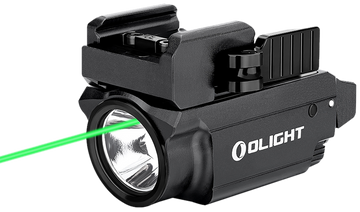 Olight Baldr Mini 100/600 Lumens White LED Green Laser Weapon Light - Black Anodized