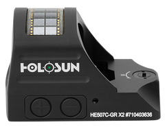 Holosun HE507C-GR X2 2 MOA Green Dot/32 MOA Circle Multi-Reticle - Black Anodized