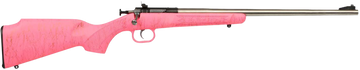 Crickett KSA2441 Gen2 Youth 22 LR 16.13" 1-Rd Bolt Action Rifle - Pink w/Gold Webbing Synthetic Stock