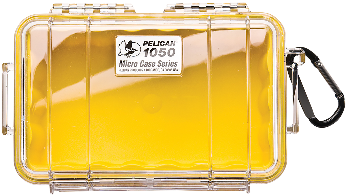 Pelican 1050 Micro Case Yellow/Clear Polycarbonate 7.99"