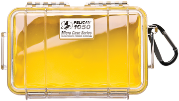 Pelican 1050 Micro Case Yellow/Clear Polycarbonate 7.99"