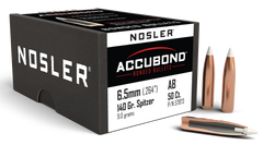 Nosler AccuBond 6.5 Creedmoor .264 140gr Spitzer Point Reloading Bullets - 50/Box