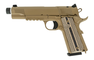 Tisas 1911 Duty 45 ACP 5" 8+1 SAO Pistol - Threaded Barrel FDE