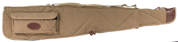 Boyt Harness Alaskan 44" Waxed Canvas Rifle Case - Khaki w/ Brass Hardware & Quilted Flannel