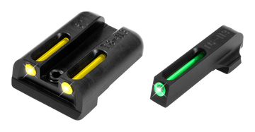 TruGlo TG131ST2Y Brite-Site TFO Sig Sauer P-Series #6/#8 Pistol Night Sights - Green/Yellow