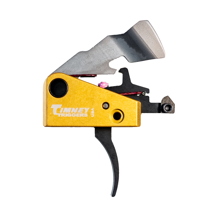Timney Triggers 691S Featherweight FN SCAR-17 3.5 lb Single-Stage Curved Drop-In Trigger - Black/Gold