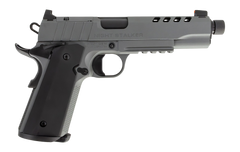 Tisas Arms 1911 Night Stalker SF 45 ACP 5.11" 8+1 SAO Pistol - Gray Cerakote / Threaded Barrel