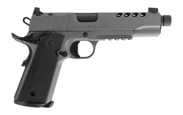Tisas Arms 1911 Night Stalker SF 45 ACP 5.11" 8+1 SAO Pistol - Gray Cerakote / Threaded Barrel