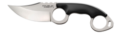 Cold Steel Double Agent II 3" Fixed Plain Clip Point AUS-8A SS Black Grivory Handle