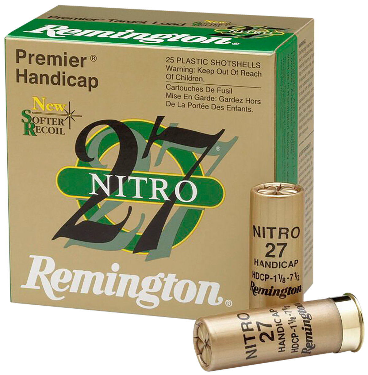 Remington Ammunition Premier Nitro 27 Handicap 12 Gauge 2.75" 1 oz 7.5 Shot 25 Rd - Box or Case