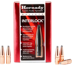 Hornady InterLock 35 Cal .358 200 gr Spire Point Reloading Bullets - 100/Box