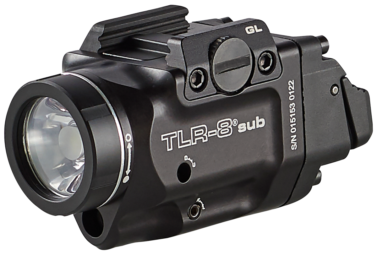 Streamlight TLR-8 Sub 500 Lumen White LED Red Laser Weapon Light - Glock 43X/48 MOS