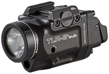 Streamlight TLR-8 Sub 500 Lumen White LED Red Laser Weapon Light - Glock 43X/48 MOS