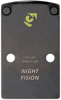 Night Fision SIGOPRMRP320 Optic Adapter Plate Black Nitride Stainless Steel - Fits Sig Sauer P320 Pro Cut / Trijicon RMR / Holosun 507C