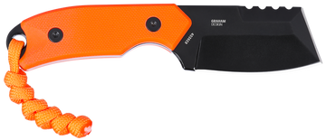 Columbia River Razel Compact 2.32" Fixed Chisel Part Serrated D2 Steel Orange G10 EDC Knife
