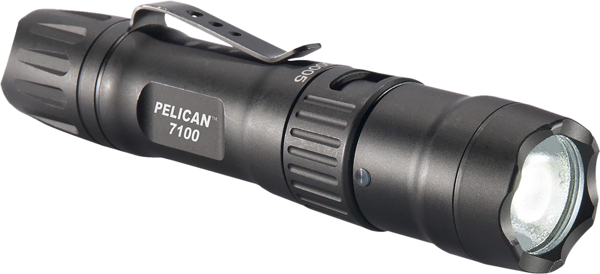 Pelican 7100 Tactical Flashlight Black Anodized 33/348/695 Lumens White LED