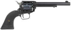 Heritage Mfg Rough Rider 22 LR/22 WMR 6.50" 6-Shot SAO Revolver - Black Cerakote/Polymer Grip