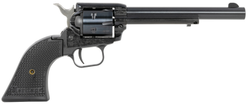 Heritage Mfg Rough Rider 22 LR/22 WMR 6.50" 6-Shot SAO Revolver - Black Cerakote/Polymer Grip