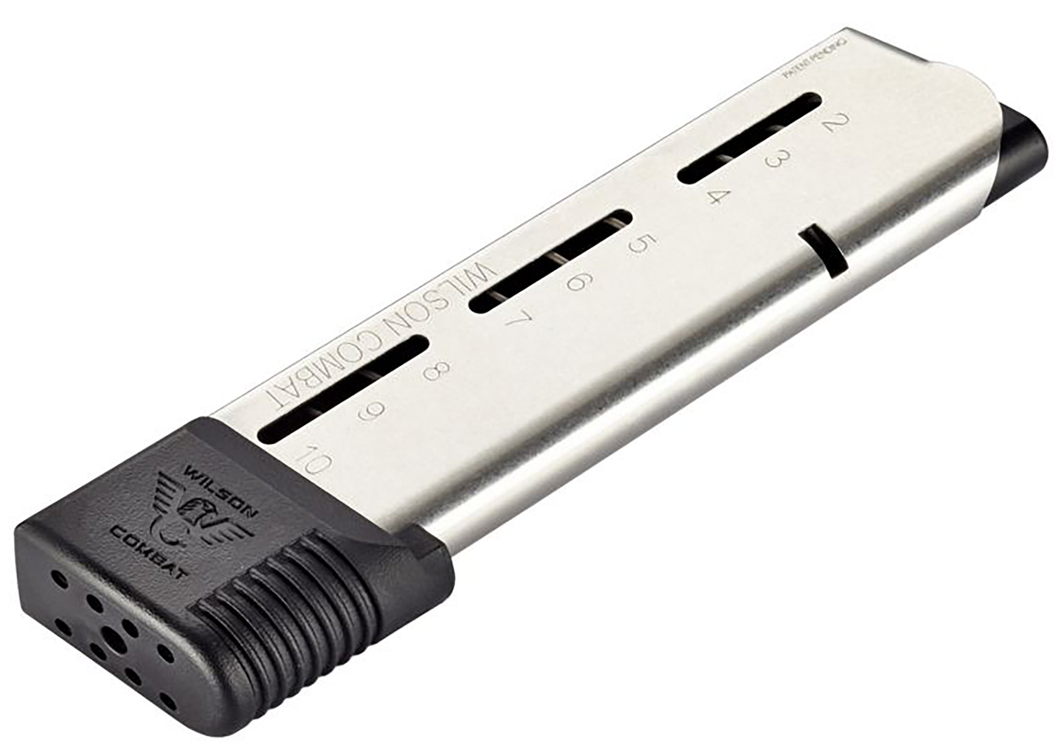 Wilson Combat 1911 Elite Tactical 45 ACP 10rd Stainless Steel Magazine - Extended Floorplate