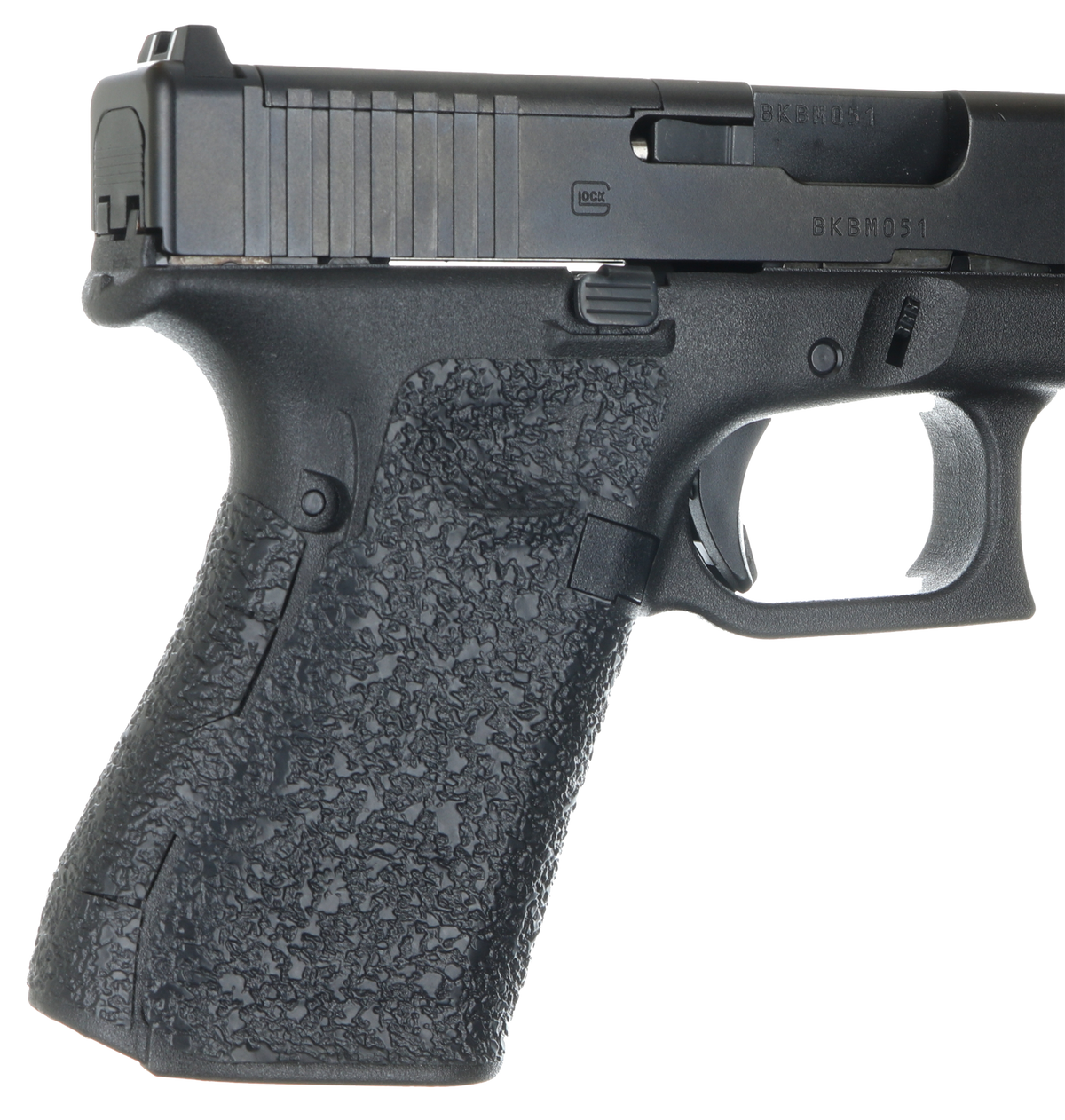 Talon Grips 382R Rubber Textured Adhesive Grip for Glock Gen5 19/23/25/32/38/44 (No Backstrap) - Black