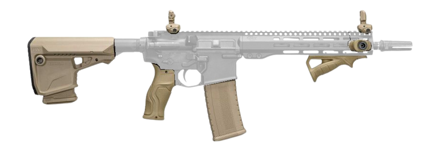 FAB Defense FX-AR15KITT AR-15 Stock & Foregrip Kit - GL Core-M + Gradus FDE