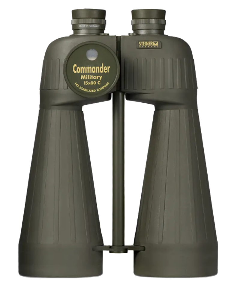 Steiner M1580 15x80mm Military Binocular w/ Reticle & Compass - Floating Prism, Sports-Auto Focus - OD Green Rubber Armor